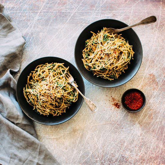 Spinach Gomae Noodles - Recipe photo by foodess