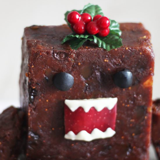 Domo kun Christmas Pudding - Recipe photo by Yukitchen
