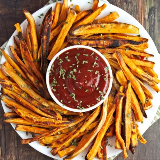 Healthy Baked Sweet Potato Fries - Recipe photo by 2Teaspoons