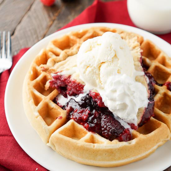 Pie a la Mode Belgian Waffles - Recipe photo by fickrj5