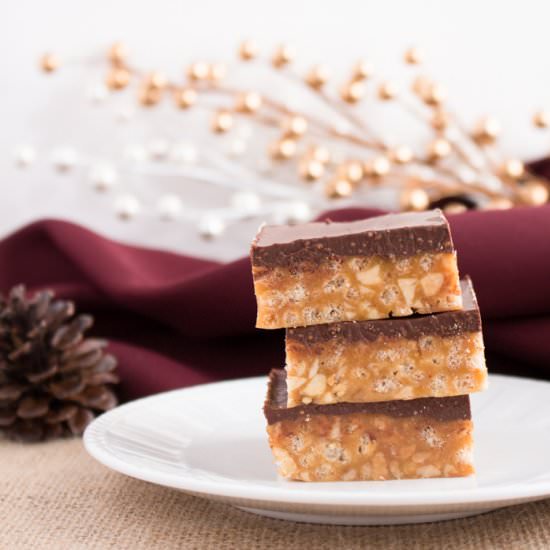 Crispy Chocolate Peanut Butter Bars - Recipe photo by cinnamonscribe