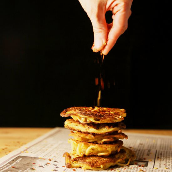 Spaghetti Fritters - Recipe photo by WhatToCookToday