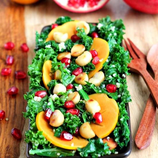 Winter Massaged Kale Salad - Recipe photo by veggiecravings