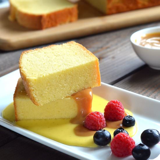 Pound Cake with Creme Anglaise - Recipe photo by TheSweetEdge