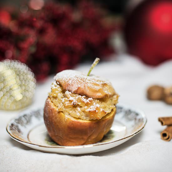 Baked Apple with Rice Milk - Recipe photo by cookingcatrin