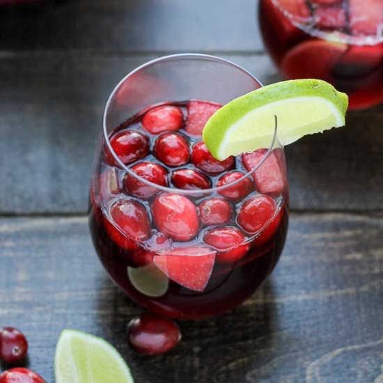 Cranberry Lime Sangria - Recipe photo by bakerita