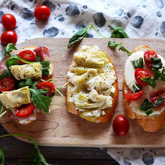 Crostini Three Ways - Recipe photo by ALifeWellConsumed