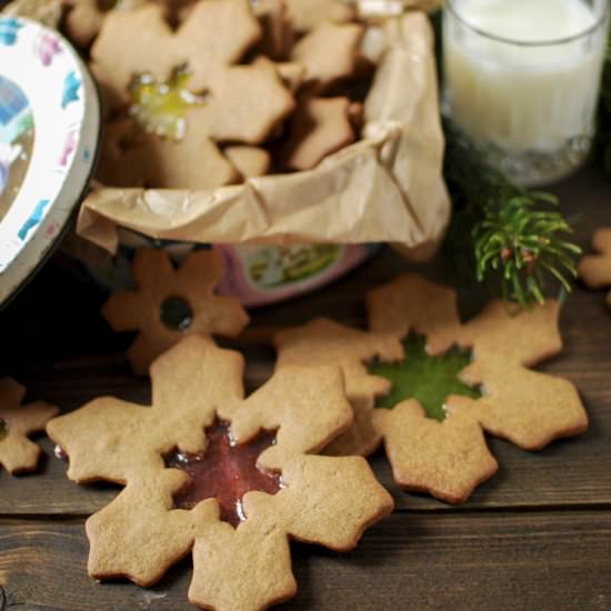 Gingerbread Stained Glass Cookies - Recipe photo by Katiecakes