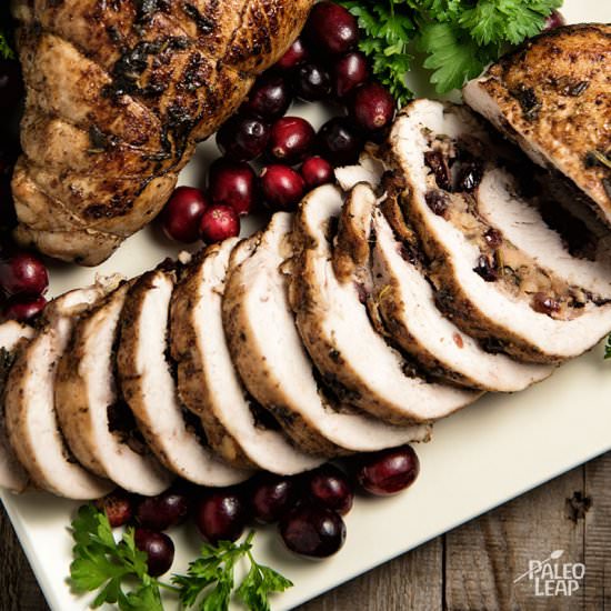 Cranberry And Apple Stuffed Turkey - Recipe photo by PaleoLeap