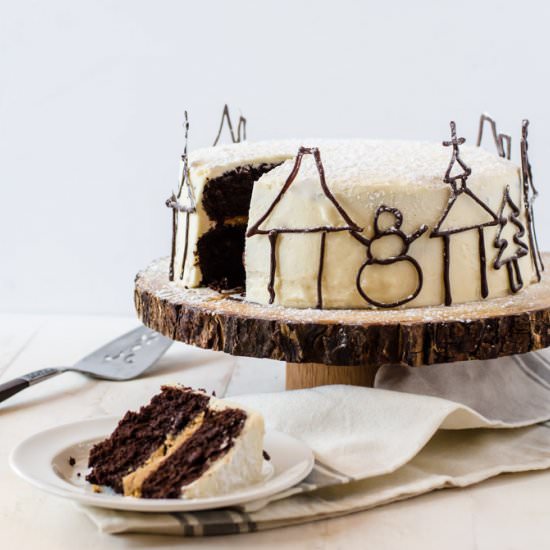 Mocha Peppermint Christmas Cake - Recipe photo by cookienameddesire