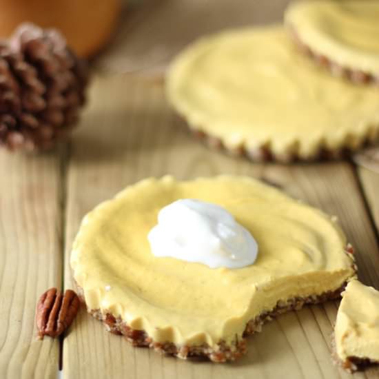 No Bake Vegan Pumpkin Cheesecake - Recipe photo by HealthNut Nutrition