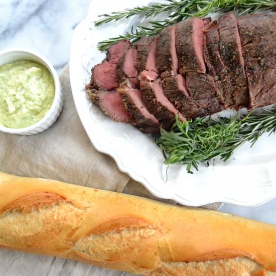 Herb-Roasted Filet of Beef - Recipe photo by loveandfoodforeva
