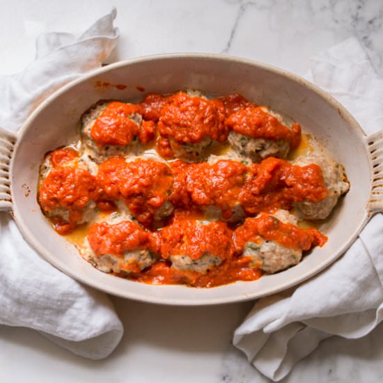 Turkey Meatballs w Fresh Oregano - Recipe photo by From the Athletes Kitchen