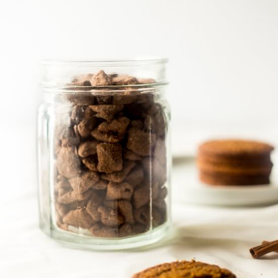 Ginger Snap Protein Puppy Chow - Recipe photo by foodfaithfitness