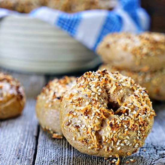 Sourdough Wheat Everything Bagels - Recipe photo by keviniscooking