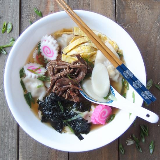 Manduguk – Korean Dumpling Soup - Recipe photo by KimchiChick