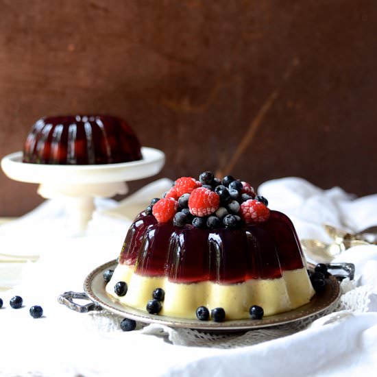 Grape jelly panna cotta - Recipe photo by Bibbyskitchenat36
