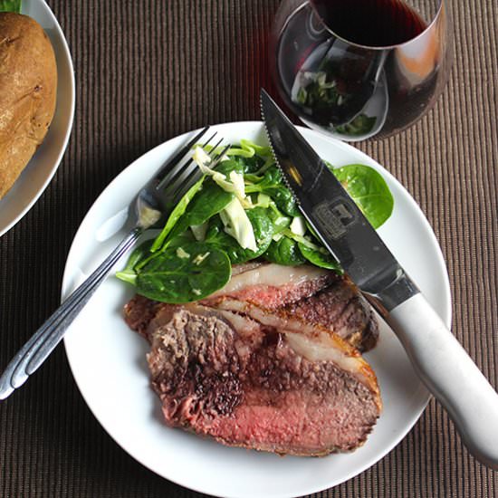 Strip Roast with Red Wine Sauce - Recipe photo by Cooking Chat