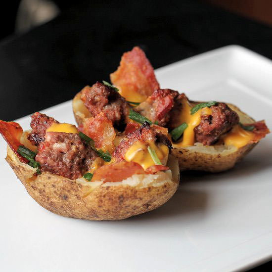 Bacon Cheeseburger Potato Skins - Recipe photo by TheKitchenWhisperer