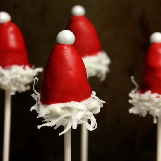 Santa Hat Cake Pops - Recipe photo by Abountifullove