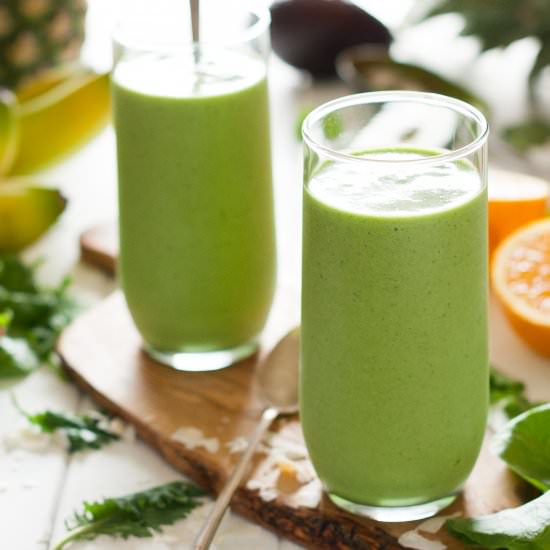 Tropical Green Smoothie - Recipe photo by My Natural Family