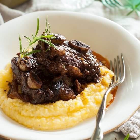 Rosemary Braised Short Ribs - Recipe photo by My Natural Family