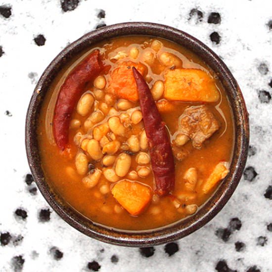 White Bean Stew w. Pork and Squash - Recipe photo by My Annoying Opinions
