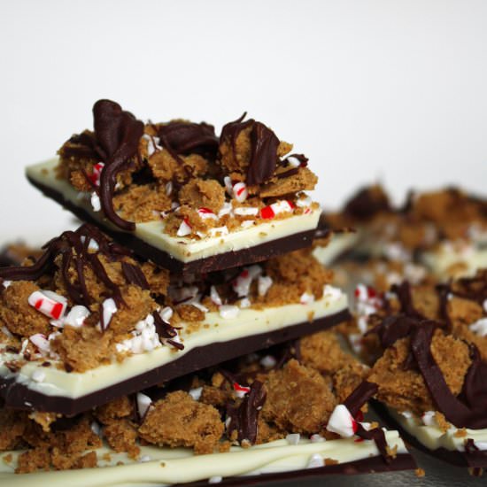 Vegan Gingerbread Peppermint Bark - Recipe photo by June Burns