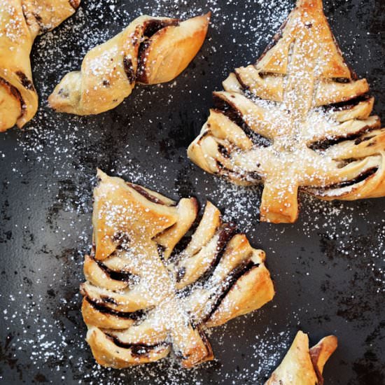 Brioche Nutella Weihnachtsbäumchen - Recipe photo by waseigenes