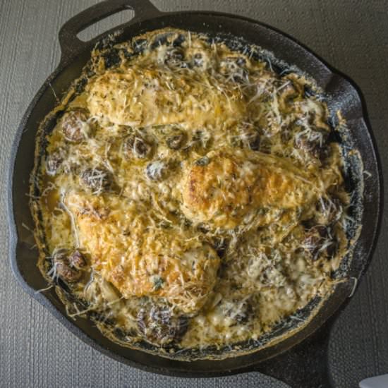 Chicken and Mushroom Skillet - Recipe photo by Babaganosh