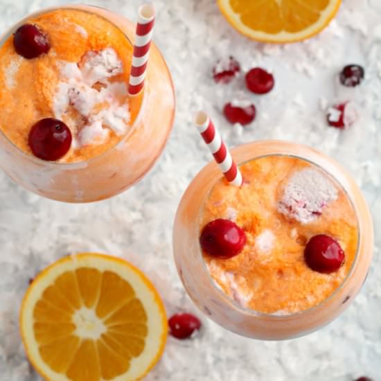 Cranberry Orange Creamsicle Floats - Recipe photo by frugalfoodiemama