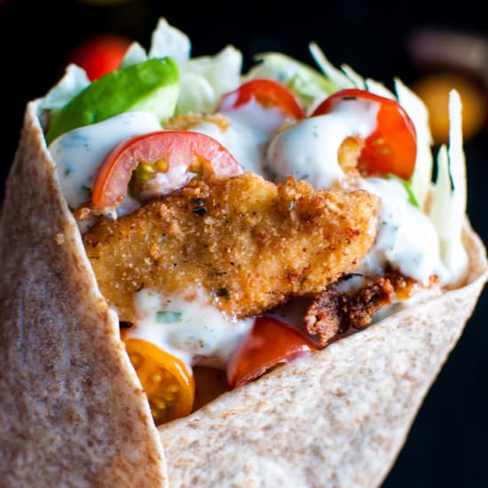 Ranch Fried Chicken Wraps - Recipe photo by saltandlavender
