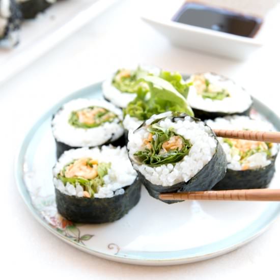 Vegan Sushi Rolls - Recipe photo by thewacovegan