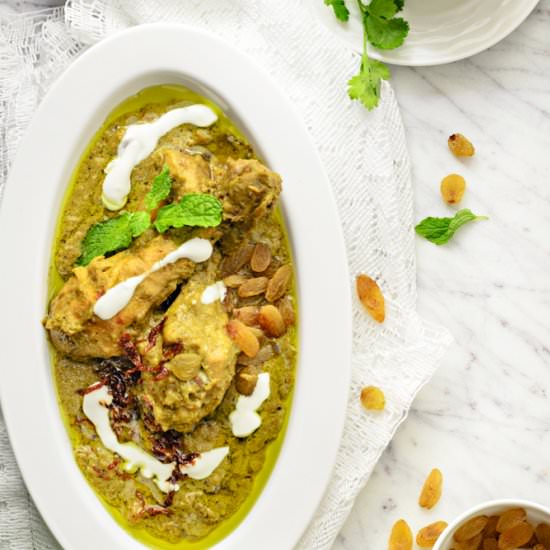 Murgh Hariyali Korma - Recipe photo by cubesnjuliennes