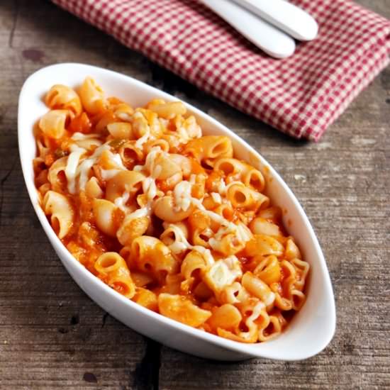 Pasta in red sauce - Recipe photo by Harini123