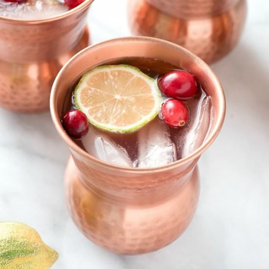 Cranberry Moscow Mules - Recipe photo by boulderlocavore