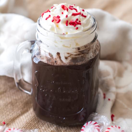 Peppermint Hot Chocolate - Recipe photo by a latte food