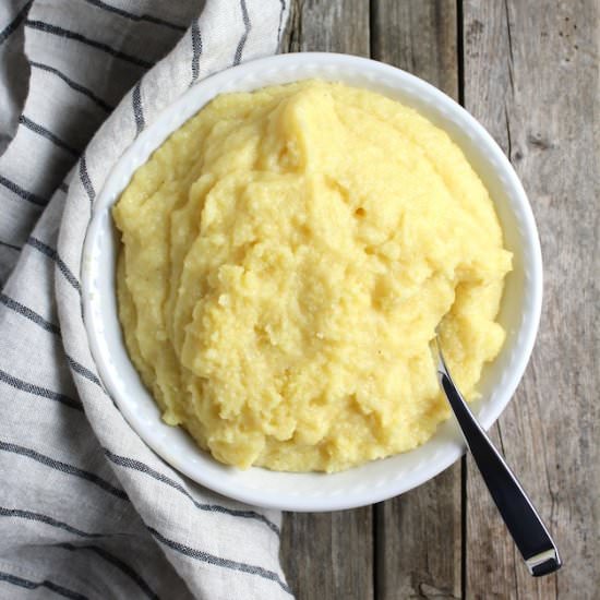 Parmesan Polenta - Recipe photo by HollyatTasteAndSee