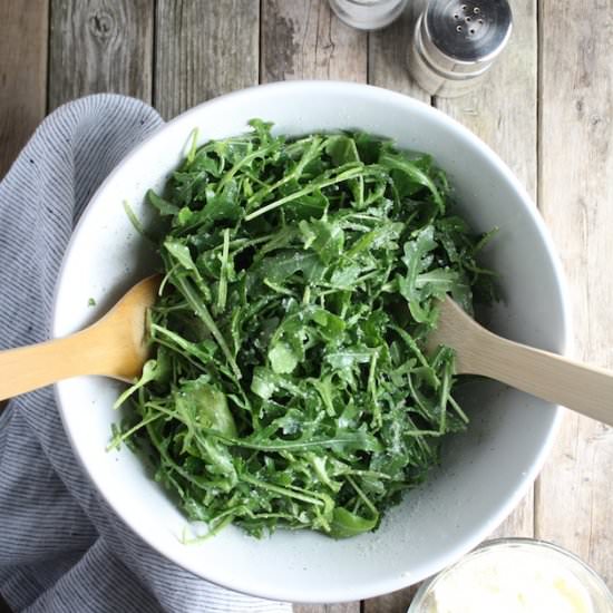 Arugula Salad With Lemon & Parmesan - Recipe photo by HollyatTasteAndSee