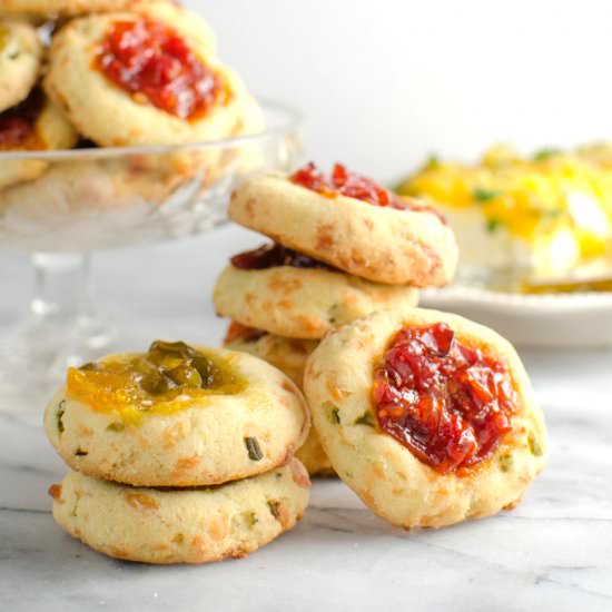 Savory Thumbprint Cookies - Recipe photo by The Flavor Bender
