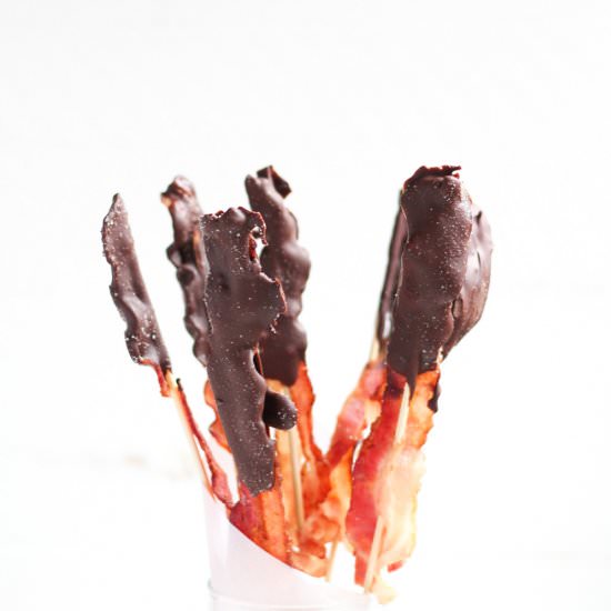 Chocolate Covered Bacon - Recipe photo by veggiebalance