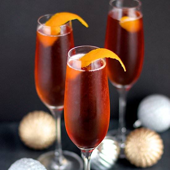 Chambord Kir Royale - Recipe photo by anerdcooks
