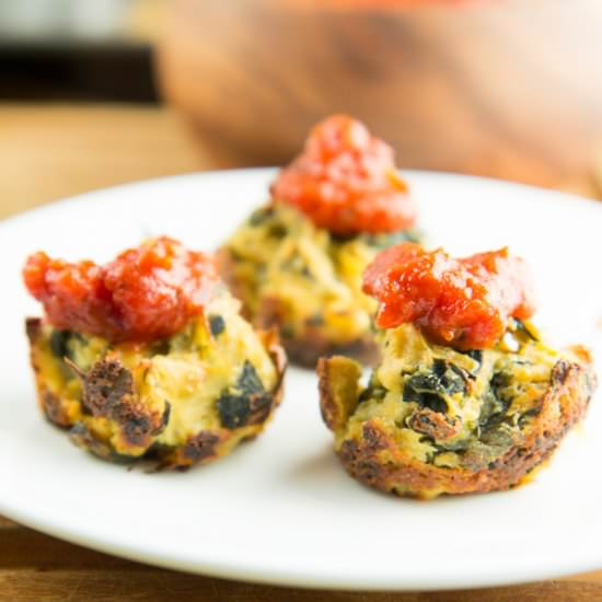 Spinach-Artichoke "Ricotta" Bites - Recipe photo by Spoonwithme