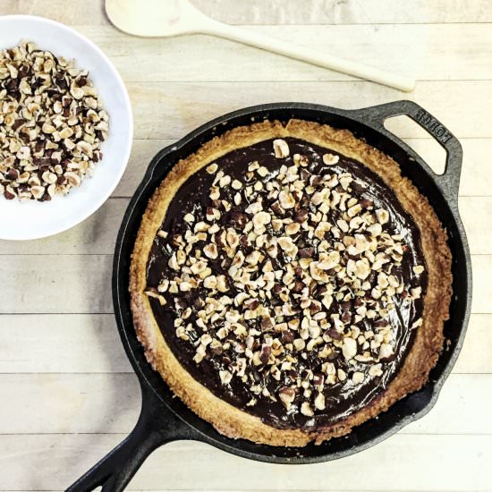 No Bake Hazelnut Chocolate Tart - Recipe photo by baconeggcheesecake