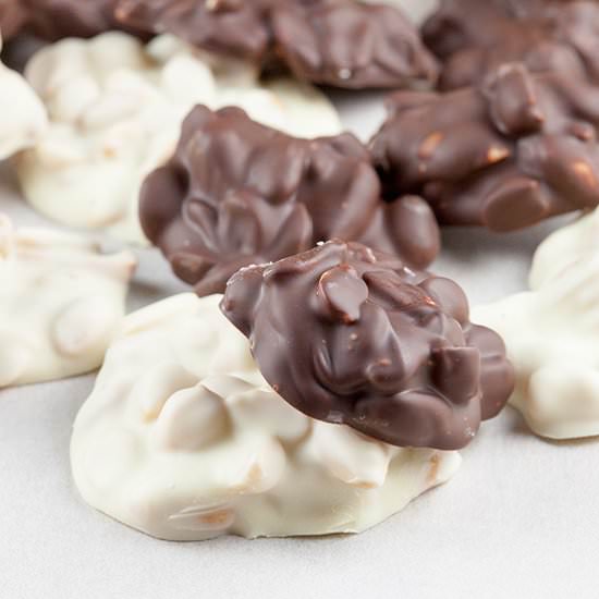 Chocolate Peanut Clusters - Recipe photo by ohmydish