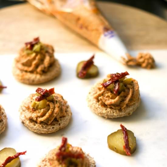 Fresh Salmon Mousse Canapés - Recipe photo by sugarlovespices