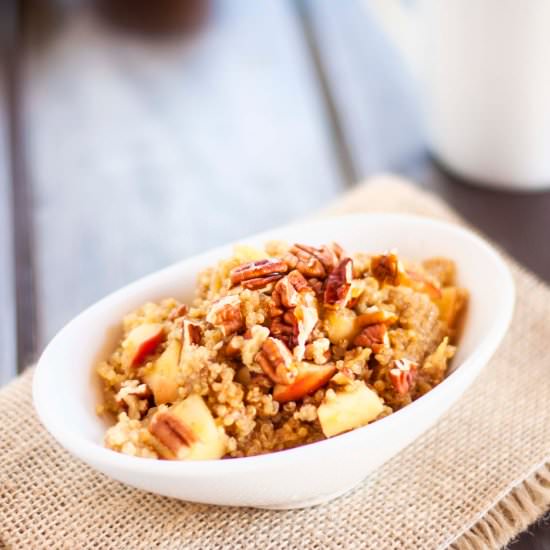 Apple Pecan Breakfast Quinoa - Recipe photo by wendypolisi