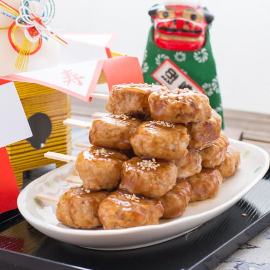 Tsukune Dango (Chicken Meatballs) - Recipe photo by Chopstick Chronicles