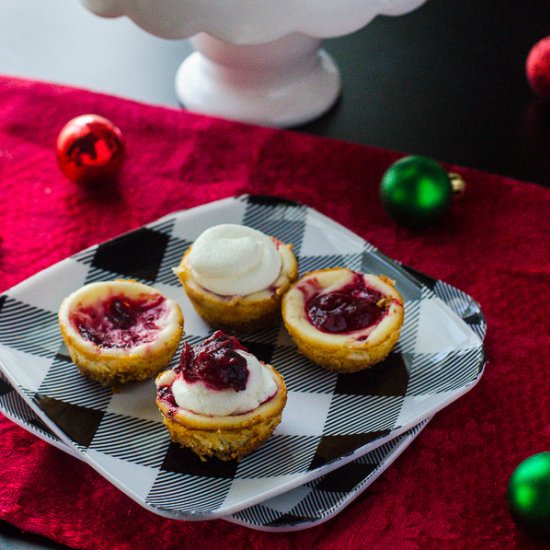 Cranberry Bourbon Cheesecake Bites - Recipe photo by MyCookingSpot