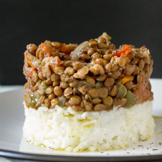 Lentils & vegetables - Recipe photo by nutrilics